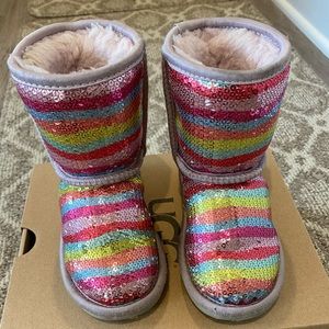 Kids Ugg Classic Glitter Boots
